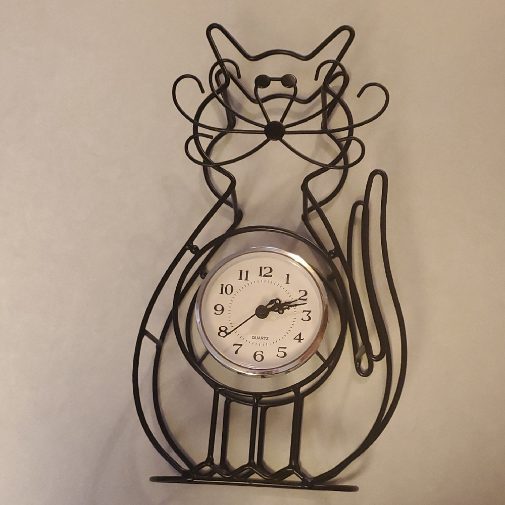 Black Cat Wire Clock